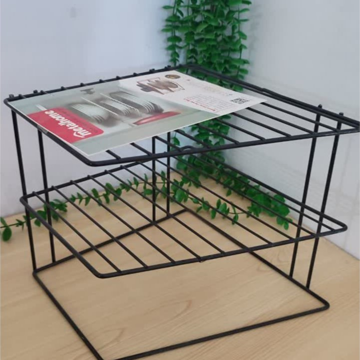ارگانایزر گوشه کابینت، راف گوشه، نظم دهنده کنج کابینت، نظم دهنده گوشه کابینت، راف 3طبقه، استند کابینت ،شلف کابینت، قفسه