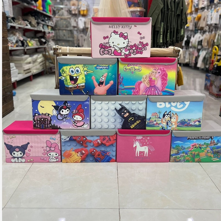 باکس کودک، باکس اسباب بازی، سبد اسباب بازی ،باکس لباس کودک،تاشو اسکلت دار فانتزی عروسکی کارتونی اویم Evim،نظم دهنده کودک