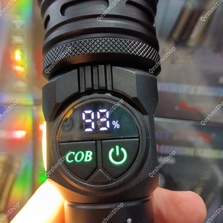چراغ قوه دستی BCT-BRIGHT 8280 نور قدرتمند با نمایشگر دیجیتال و فیلتر رنگی