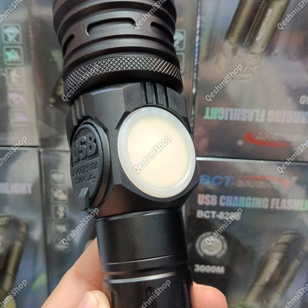 چراغ قوه دستی BCT-BRIGHT 8280 نور قدرتمند با نمایشگر دیجیتال و فیلتر رنگی
