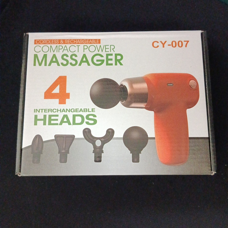 مینی ماساژور تفنگی شارژی MASSAGER مدل CY-007 دارای 4 سری ماساژ موجود در فروشگاه قشمی شاپ QESHMISHOP