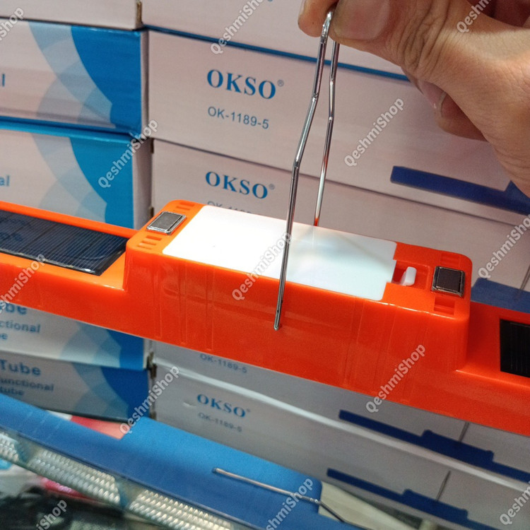چراغ اضطراری شارژی خورشیدی کمپینگ اکسو OKSO مدل OK-1189-5