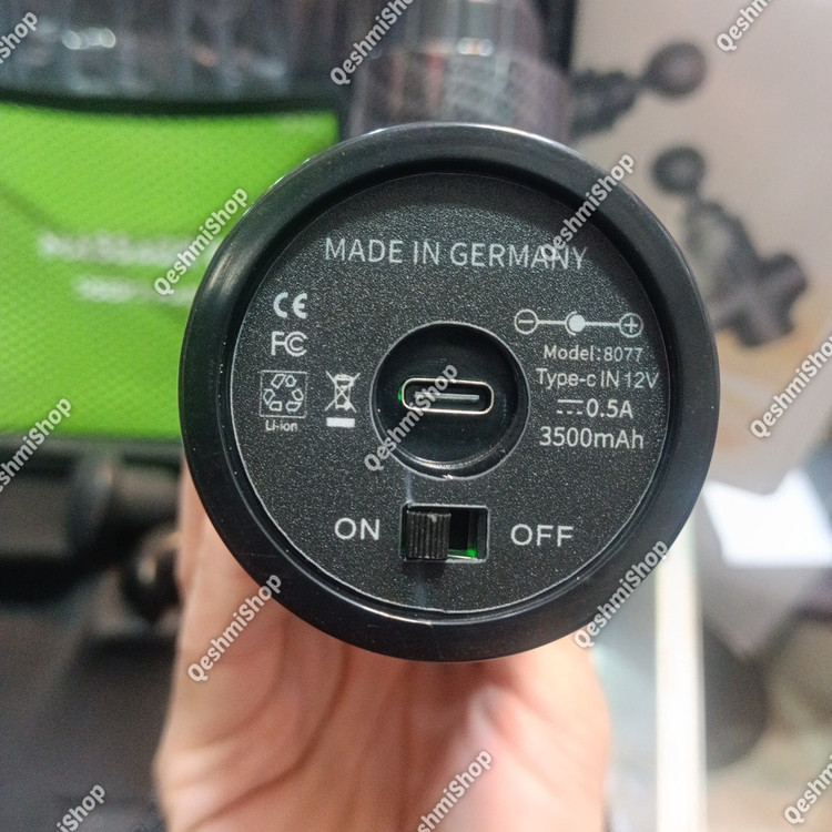 ماساژور تفنگی حرفه ای زیمنس Ziemens مدل 8077، ماساژور شارژی عضلات با 8 سری و 30 سرعت