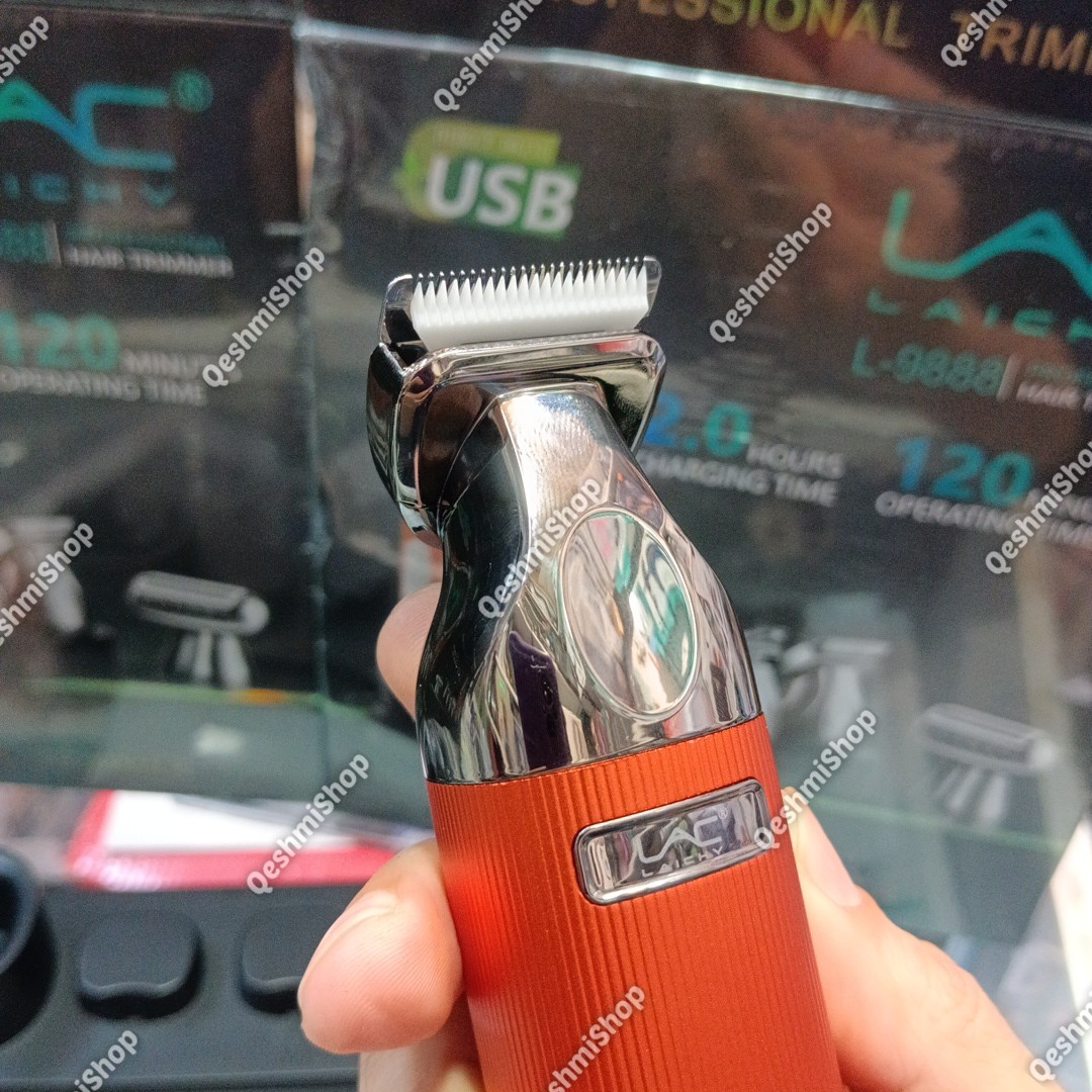 ماشین اصلاح چندکاره لایچی مدل L-9888 با 6 سری مختلف شامل خط زن، شیور، گوش و بینی و اصلاح بدن موجود در فروشگاه قشمی شاپ