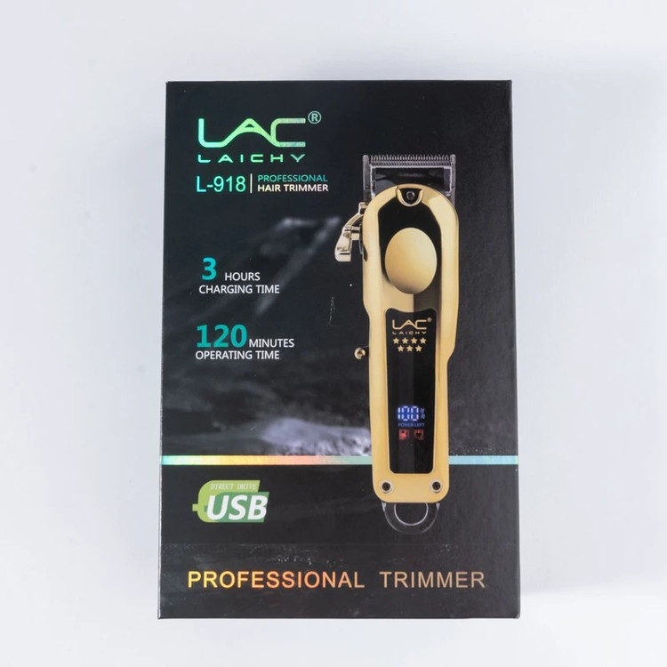 ماشین اصلاح موی سر و صورت لایچی Lac Laichy مدل L-918 شارژی، نمایشگر LCD