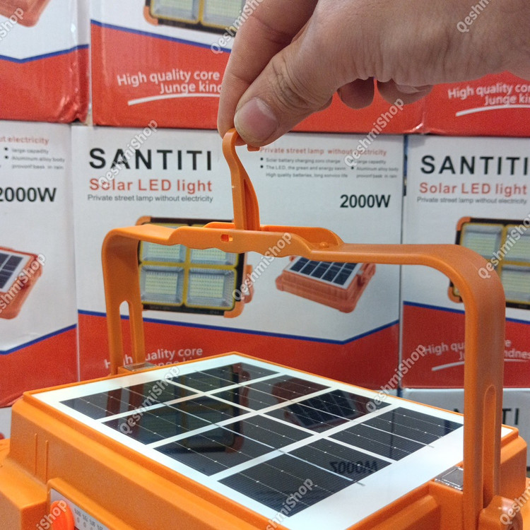 چراغ خورشیدی LED شارژی مدل IP66 نور سفید آفتابی و طبیعی