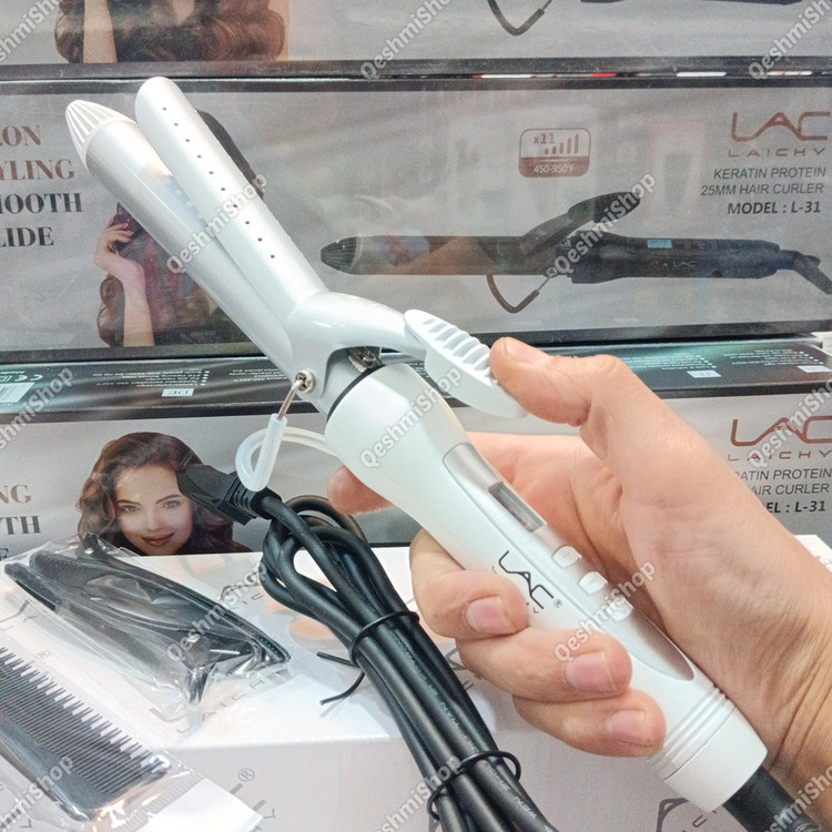 فر کننده مو حالت دهنده مو لایچی مدل KERATIN PROTEIN 25MM HAIR CURLER LAICHY L-31