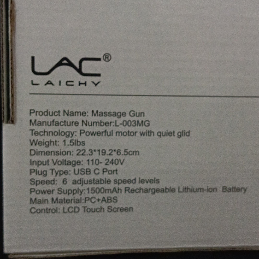 ماساژور لایچی مدل LAC LAICHY L-003MG