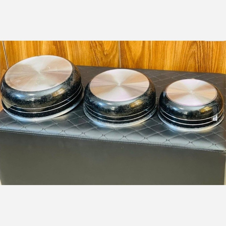 ست تابه 3 عددی تک دسته طرح چدن فریال