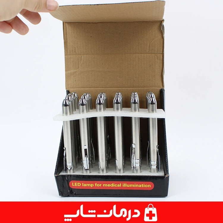 پن لایت استیل چراغ قوه پزشکی خودکاری 13 سانتی نور سفید در کالا پزشکی درمان شاپ کد 403884