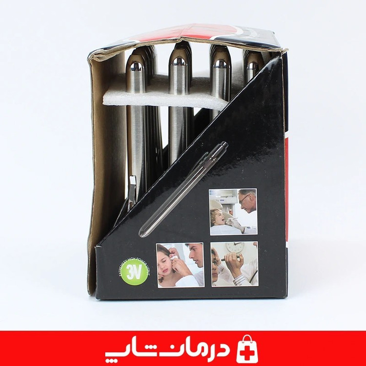 پن لایت استیل چراغ قوه پزشکی خودکاری 13 سانتی نور سفید در کالا پزشکی درمان شاپ کد 403884